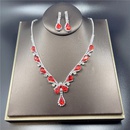 Shiny fashion romantic bride rhinestone necklace earrings setpicture6