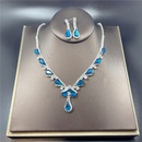 Shiny fashion romantic bride rhinestone necklace earrings setpicture8