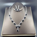 Shiny fashion romantic bride rhinestone necklace earrings setpicture9