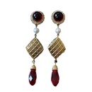 simple geometric red lucky ruby pendant tassel earrings jewelry wholesalepicture10
