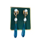 Vintage Geometric Colorful Gemstones Pearls Alloy Earrings Wholesalepicture12