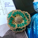 vintage flowers shaped gemstone folding retro pearl earrings brooch wholesalepicture9