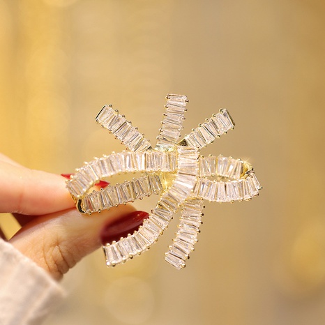 exaggerated bow brooch female corsage ladies zircon pin scarf buckle's discount tags