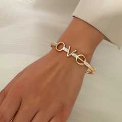 simple niche creative design letter diamond trend bracelet