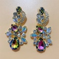 fashion exaggerated large hollow water drop rhinestone AB colored earringspicture13