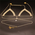 Nouvelle croix creuse Bikini soutiengorge multicouche cristal Sexy mode strass corps chanepicture13