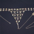 European and American exaggerated mesh ladies sexy rhinestone bra panties body chainpicture15