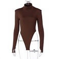simple solid color new sexy backless longsleeved turtleneck jumpsuit wholesalepicture29