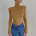 simple solid color new sexy backless longsleeved turtleneck jumpsuit wholesalepicture36