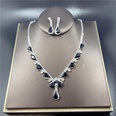 Shiny fashion romantic bride rhinestone necklace earrings setpicture13