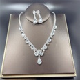 Shiny fashion romantic bride rhinestone necklace earrings setpicture14