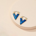 vintage geometric Vshaped color alloy hoop earrings wholesalepicture12