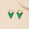 vintage geometric Vshaped color alloy hoop earrings wholesalepicture13