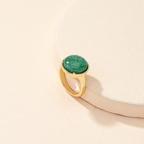 simple rétro agate verte dame niche turquoise bague main bijoux en gros NHQJ623206's discount tags