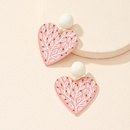 Fashion Heart Leaf Acrylic Inlaid Pearl Stud Earrings Wholesalepicture7
