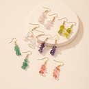 vintage color crystal gravel retro alloy geometric earrings wholesalepicture6