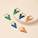 vintage geometric Vshaped color alloy hoop earrings wholesalepicture7