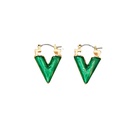 vintage geometric Vshaped color alloy hoop earrings wholesalepicture11
