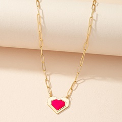 European and American thick chain heart necklace female sweater chain
