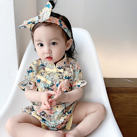 niedlicher neugeborener Babydreieck-Taschenspielanzug der Prinzessinart und weise im chinesischen Stil's discount tags