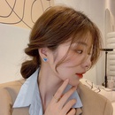 fashion heart blue drop glue girl copper stud earrings wholesalepicture7
