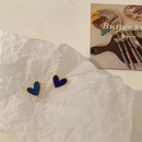 fashion heart blue drop glue girl copper stud earrings wholesalepicture9