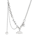 Retro light luxury pearl stacking trend dog tag titanium steel collarbone chainpicture10