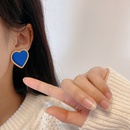 Blue heart fashion girl earrings simple trend copper earringspicture9