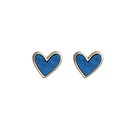 Blue heart fashion girl earrings simple trend copper earringspicture10