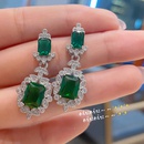 fashion full of diamonds earrings retro dark green zircon girls earringspicture7