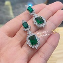 fashion full of diamonds earrings retro dark green zircon girls earringspicture8