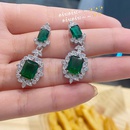 fashion full of diamonds earrings retro dark green zircon girls earringspicture9