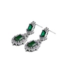 fashion full of diamonds earrings retro dark green zircon girls earringspicture10