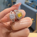 fashion geometric colorful inlaid flash zircon copper ring wholesalepicture7