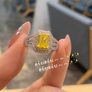 fashion geometric colorful inlaid flash zircon copper ring wholesalepicture8