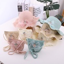 summer new bow lace straw hat bag suit cute princess girl travel sun hat wholesalepicture6