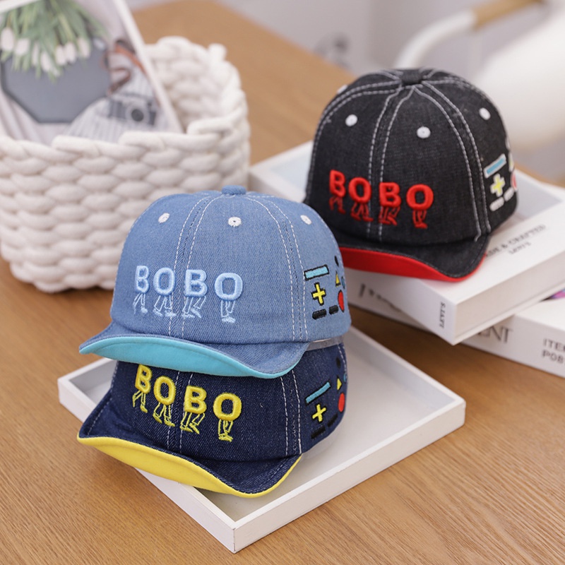 Boys fashion cowboy cap BOBO counting embroidery softbrimmed baseball cap