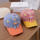 Korea cute bear children baseball cap spring new detachable sunshade baseball cappicture9