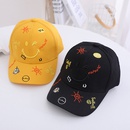 simple big smiley childrens spring and autumn cotton graffiti printed baseball cappicture2