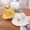 Baby summer net hat new sun flower sunshade hat thin breathable fisherman hatpicture3
