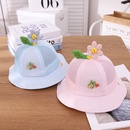 Baby summer net hat new sun flower sunshade hat thin breathable fisherman hatpicture4