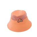 Korean childrens summer mesh hat embroidery bicycle big brim sunscreen fisherman hatpicture5