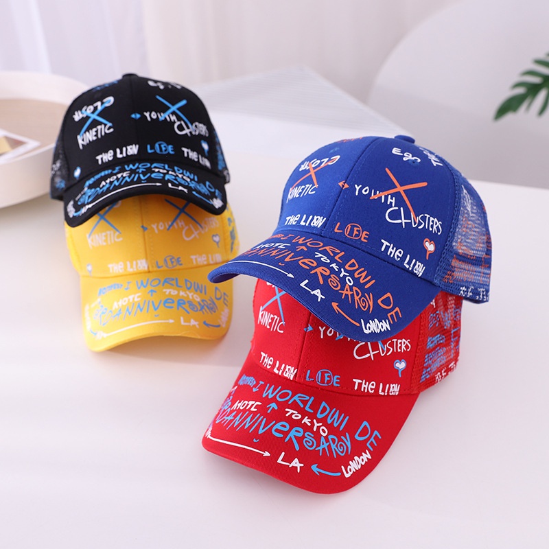 Summer baseball mesh cap childrens breathable sunscreen hat wholesale