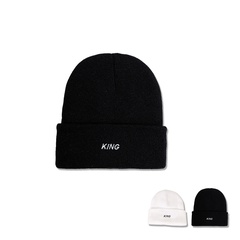 fashion new trend knitted hat simple warm woolen embroidered letters hat