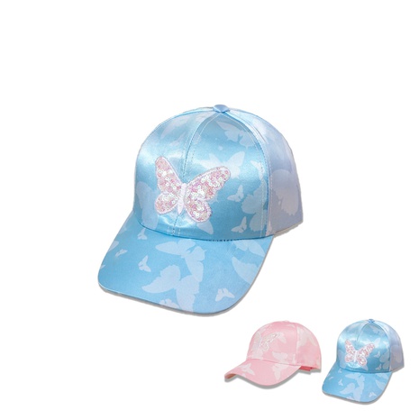 Korean cute sequin butterfly children's baseball cap wholesale's discount tags