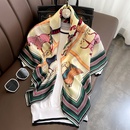 2022 spring and summer 90 silk scarves classic carriage chain simulation silk square scarfpicture6