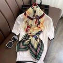 2022 spring and summer 90 silk scarves classic carriage chain simulation silk square scarfpicture7