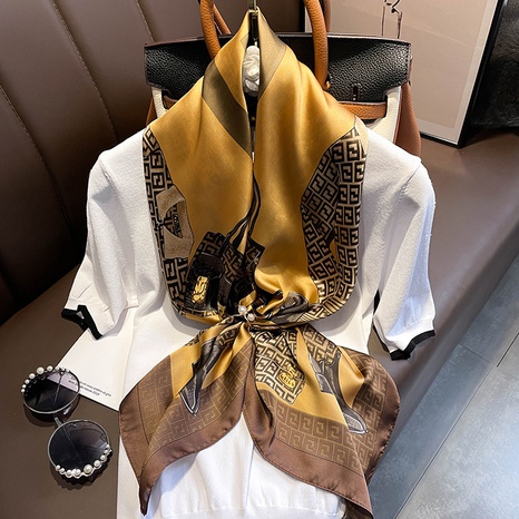 Scarf female spring and autumn thin Korean sunscreen dual-use shawl square scarf's discount tags