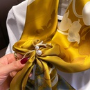 spring and summer new floral simulation silk satin 90cm rolled edge square scarfpicture7