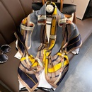 Spring and summer new satin thin silk scarf female simulation silk chain square scarfpicture6